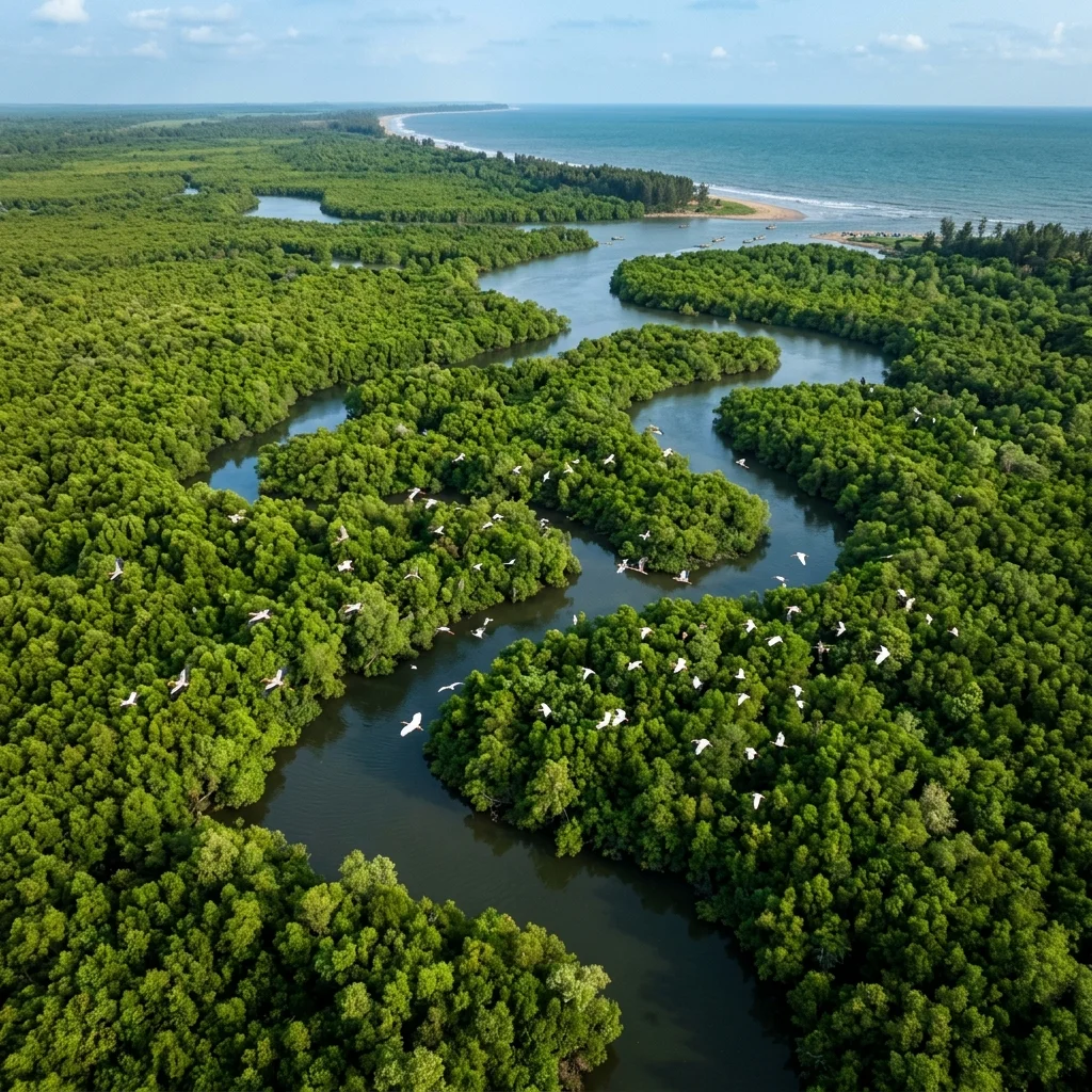 Bhitarkanika mangrove forest ecosystem in Odisha